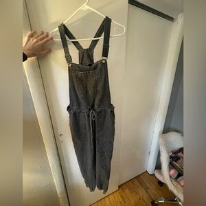 Wallflower Washed Black Denim Overall Jumpsuit
